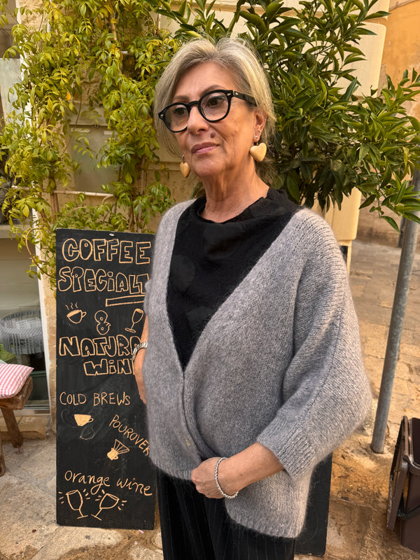 Cardigan Mohair con bottoni in madreperla Ariel