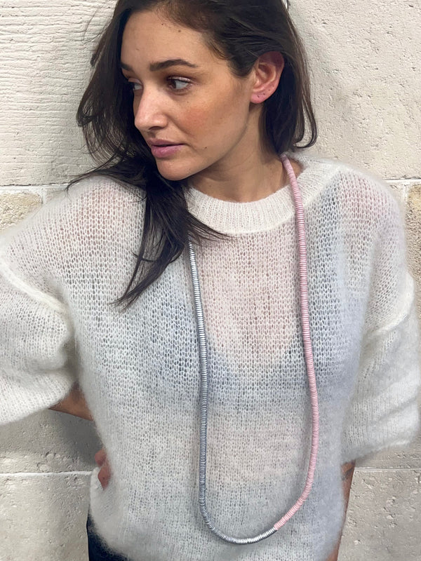 Collana legno Rory metallic mix