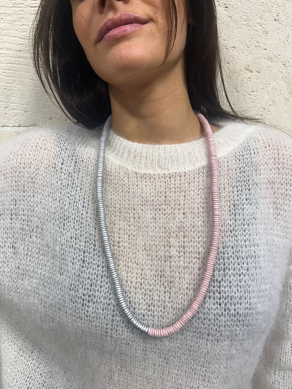 Bracciale/collana Rory legno elastico metallic mix