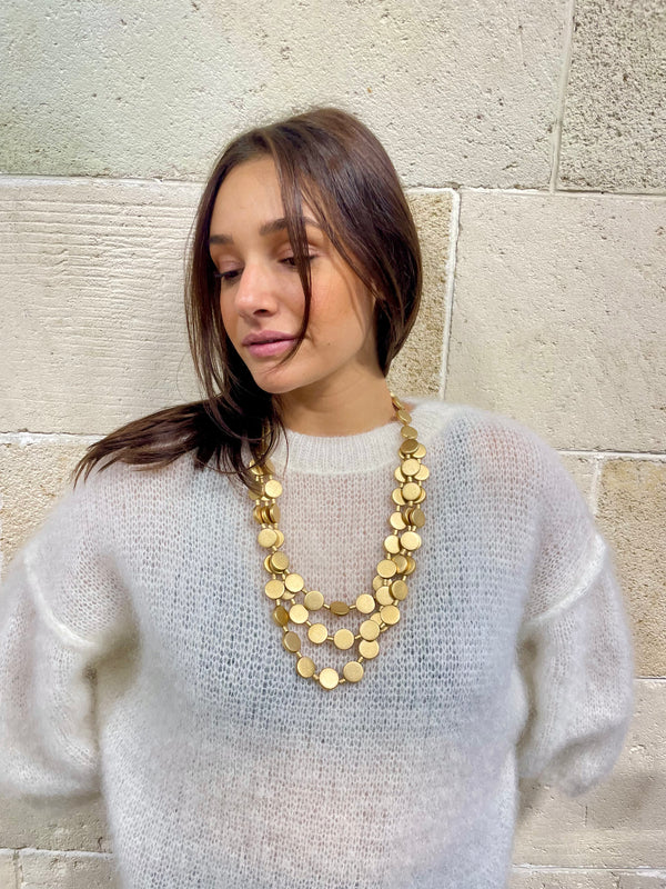 Collana Little Italy legno metallic