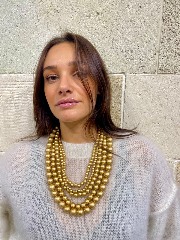 Collana legno Sololaki metallic