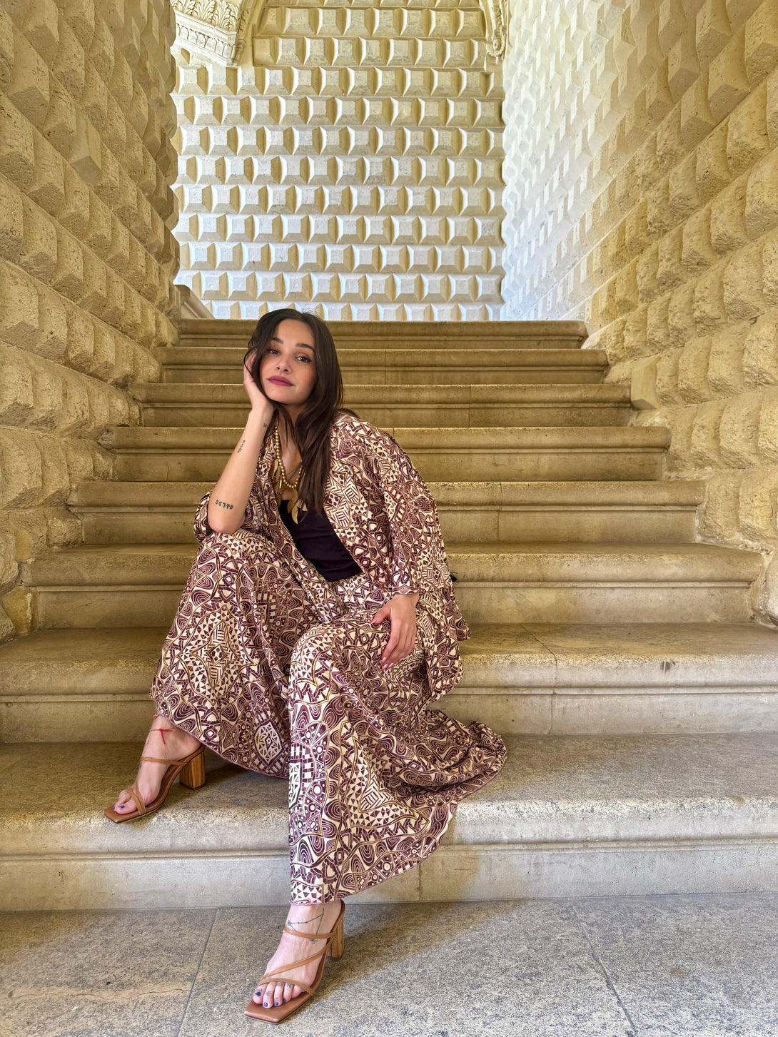 Kimono corto seta Margherite metallic-kimono-WhyY-Bijondo