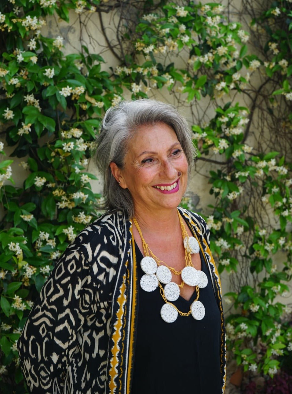 Kimono lungo seta Mireia - blu - Bijondo