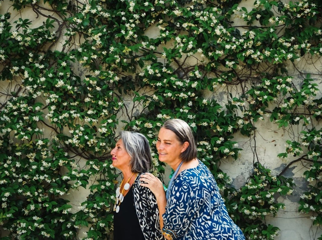 Kimono lungo seta Mireia - blu - Bijondo