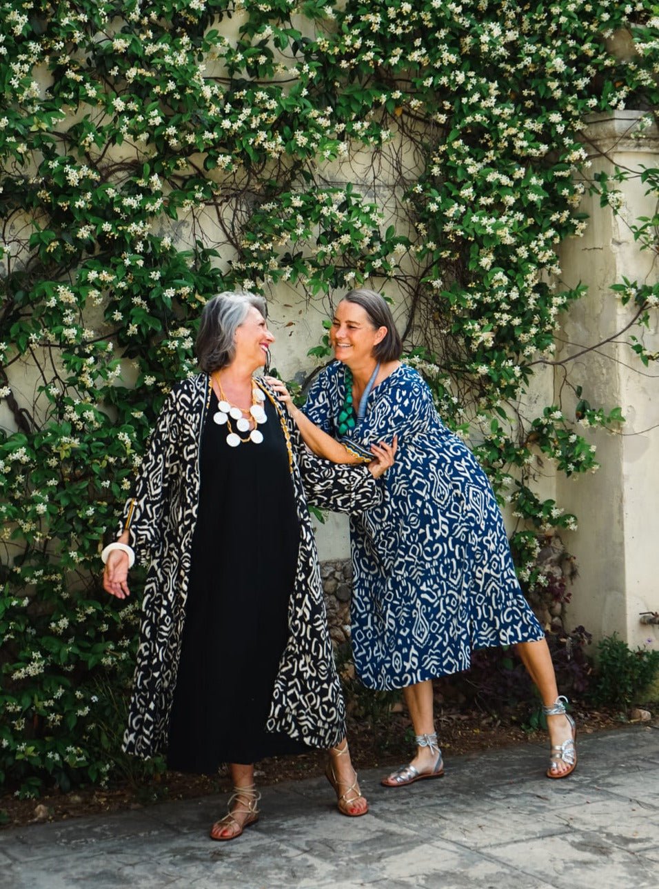 Kimono lungo seta Mireia - blu - Bijondo