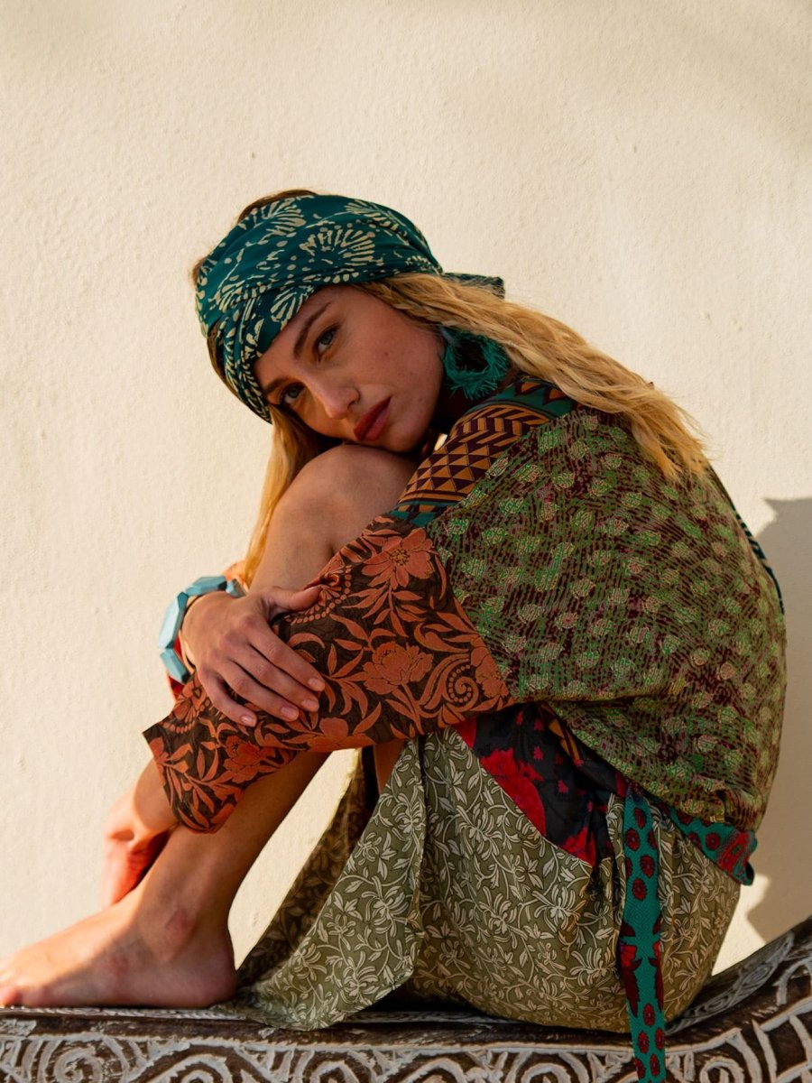 Kimono seta pezzo unico Sheila - kimono 1 - Bijondo