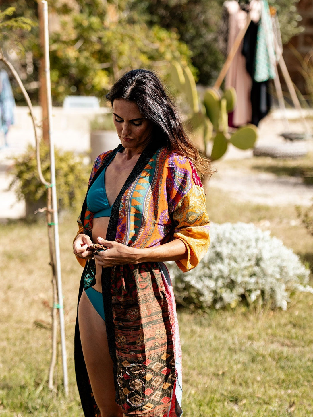 Kimono seta pezzo unico Sheila-kimono 4-taglia unica-Bijondo