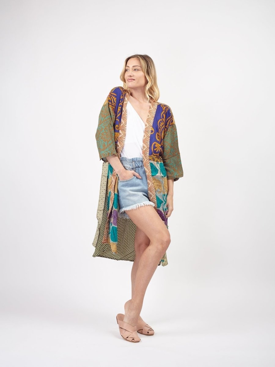 Kimono seta pezzo unico Sheila - kimono 5 - Bijondo