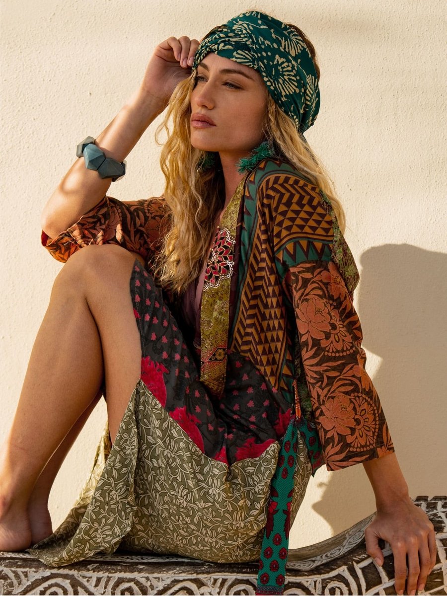 Kimono seta pezzo unico Sheila - kimono 1 - Bijondo