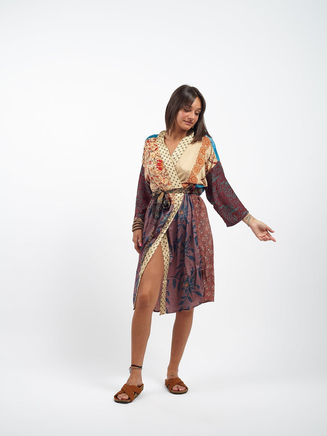 Kimono seta pezzo unico Sheila-kimono 18-taglia unica-Bijondo