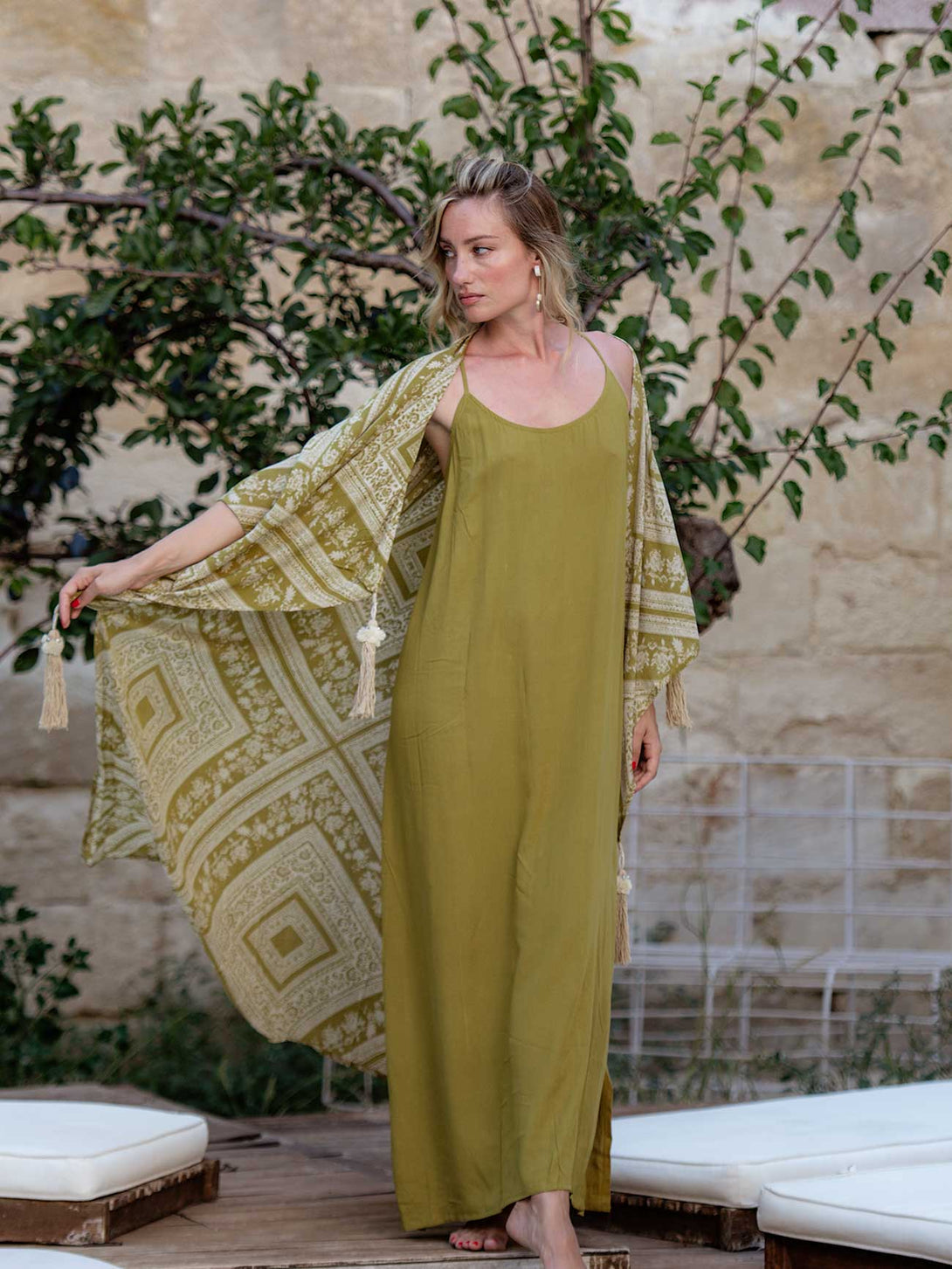 Kimono viscosa Pom Pom-Kimono-Lakra-Bijondo