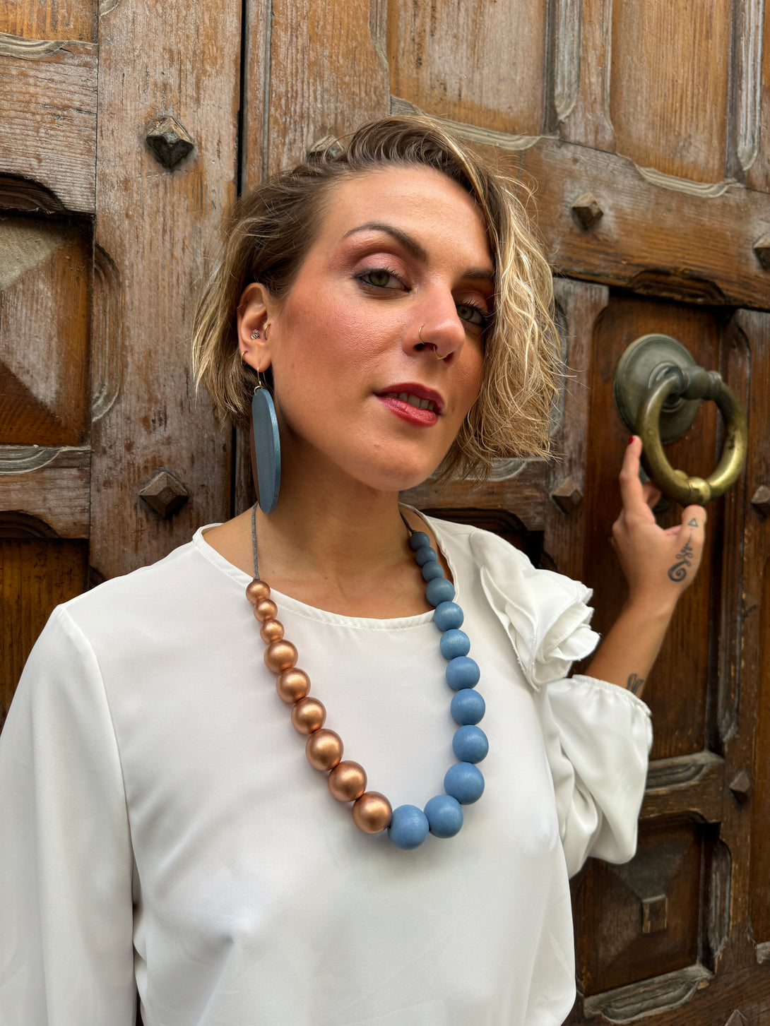 Maglia bianca Fiore-Maglia-Bijondo-Bijondo