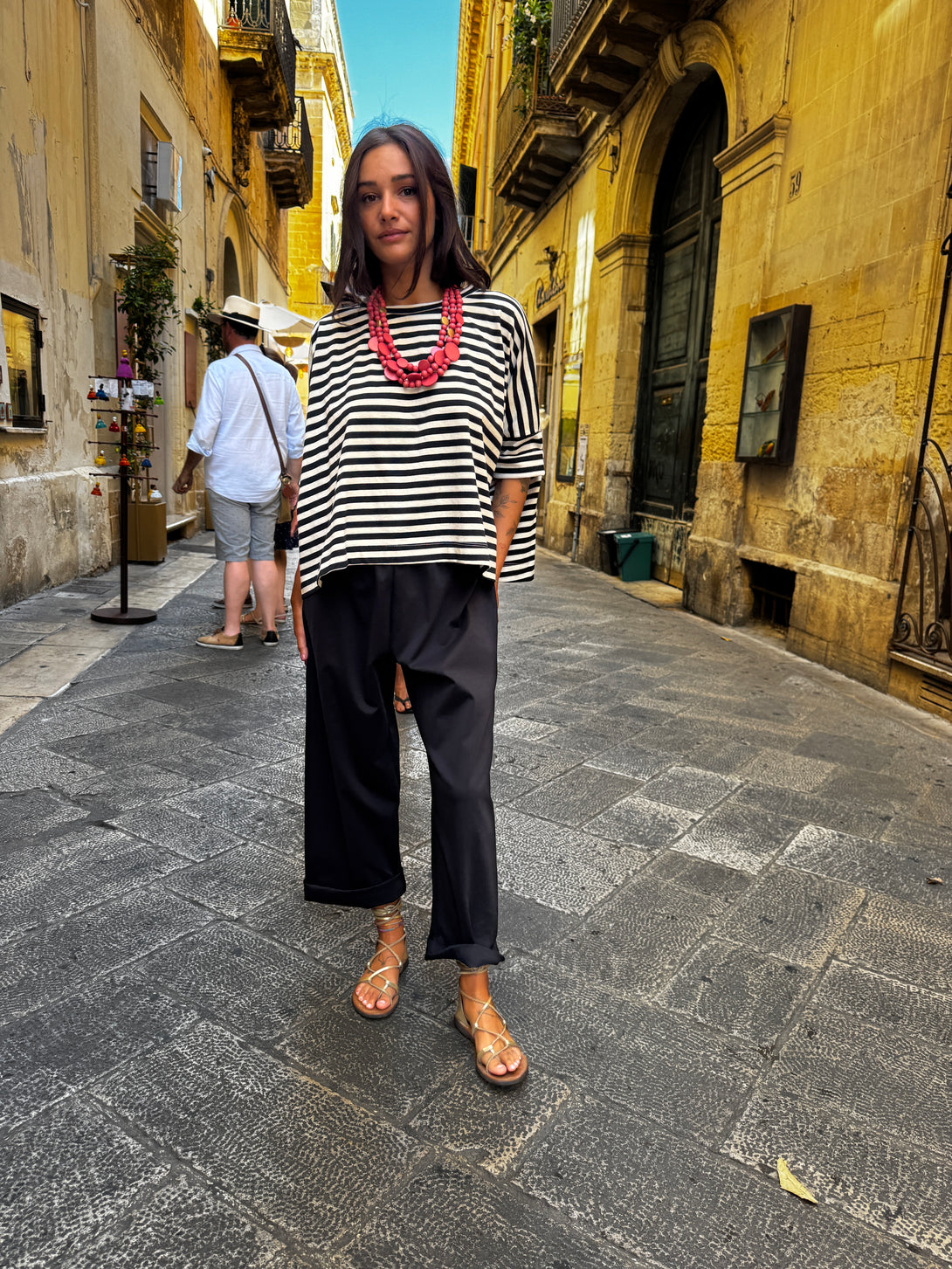 Maglia casual righe oversized Stripes-top-Bijondo-Bijondo