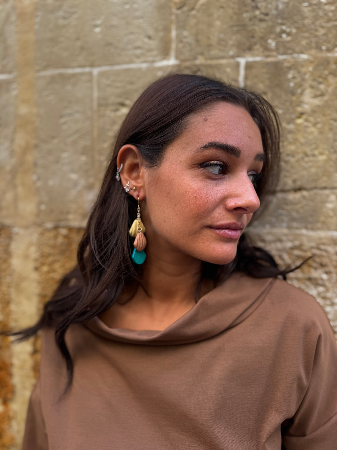 Maglia con collo risvoltato in punto milano Sally-maglia-Bijondo-Bijondo