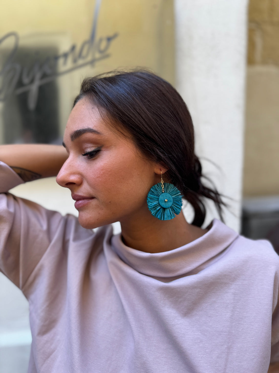 Maglia con collo risvoltato in punto milano Sally-maglia-Bijondo-Bijondo