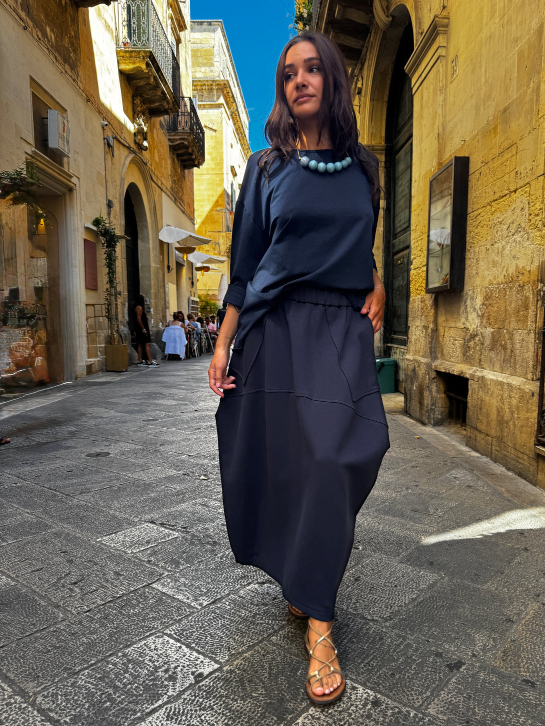 Maglia felpata oversized spacco posteriore Lisa-maglia-Bijondo-Bijondo