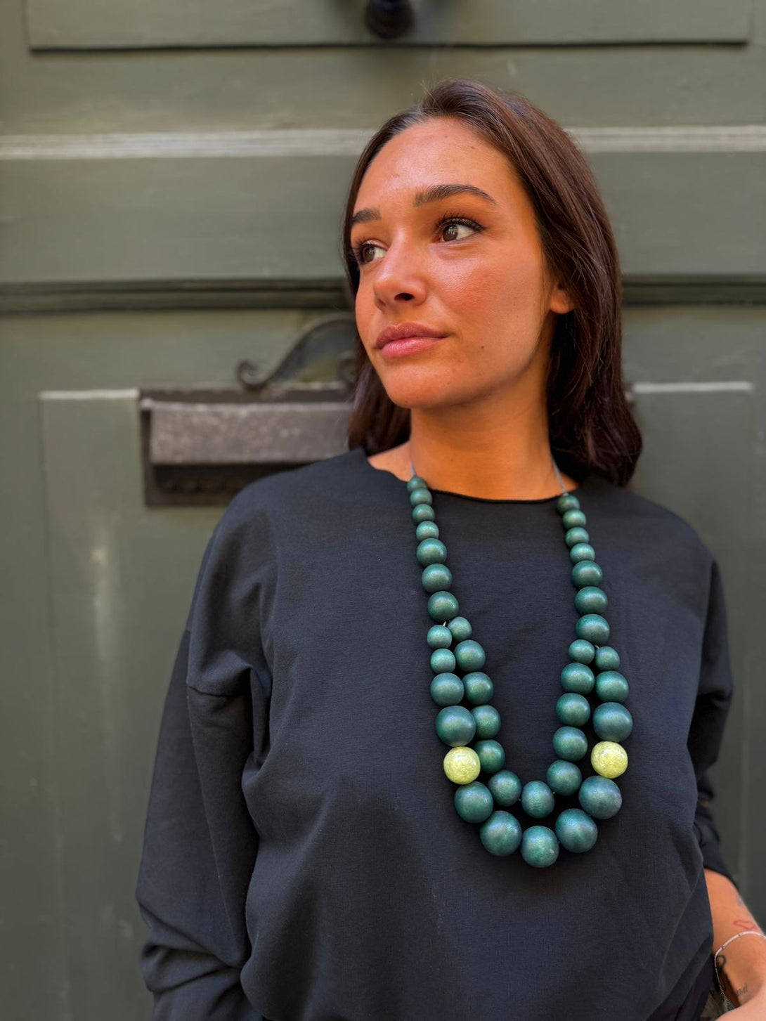 Maglia felpata taglio raso Isabelle-top-Bijondo-Nero-taglia unica-Bijondo