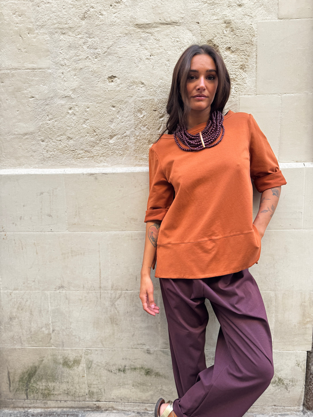 Maglia in punto Milano con colletto a barca Ava-maglia-Bijondo-Bijondo