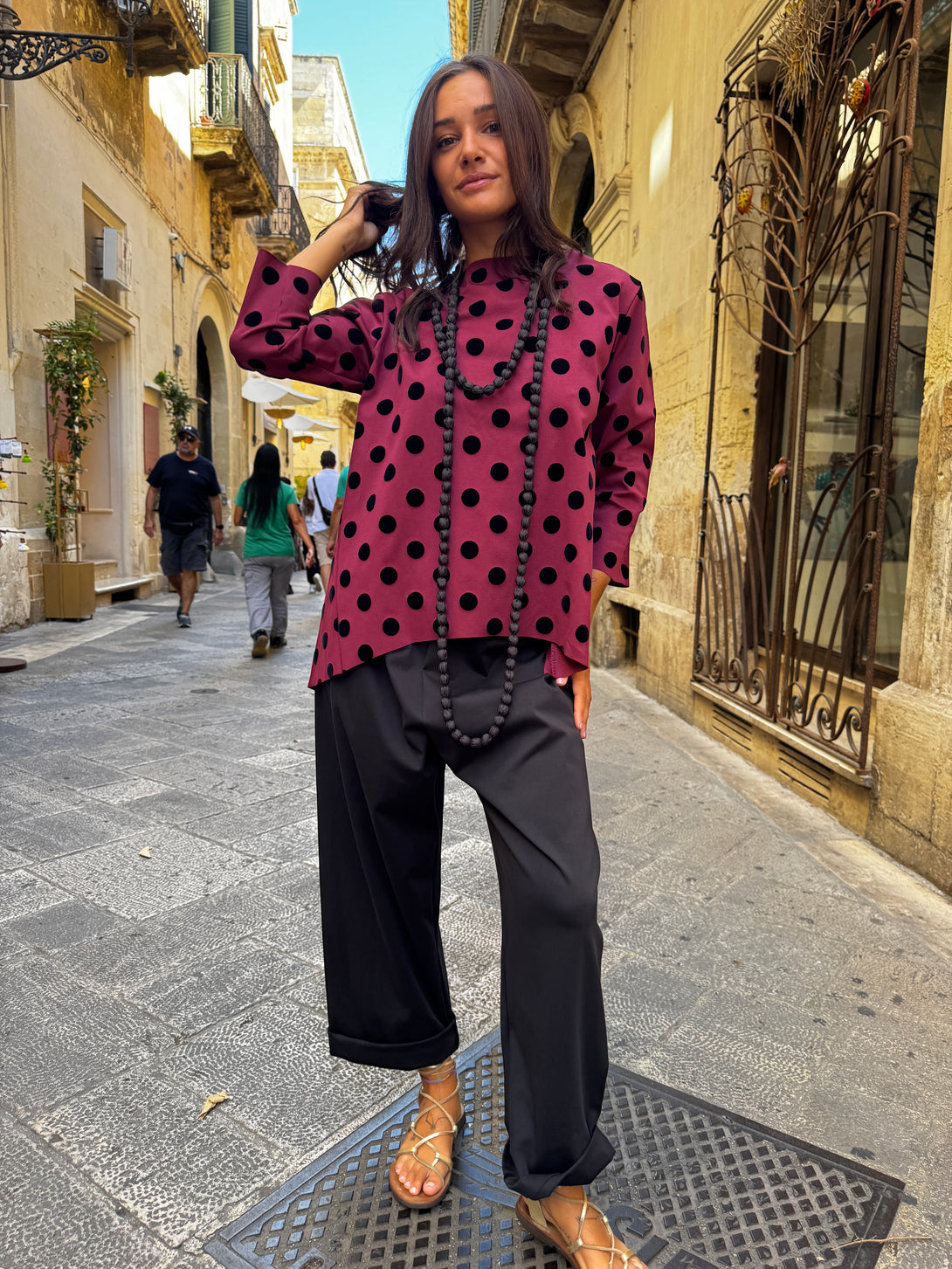 Maglia punto milano pois Mary-top-Bijondo-Bijondo