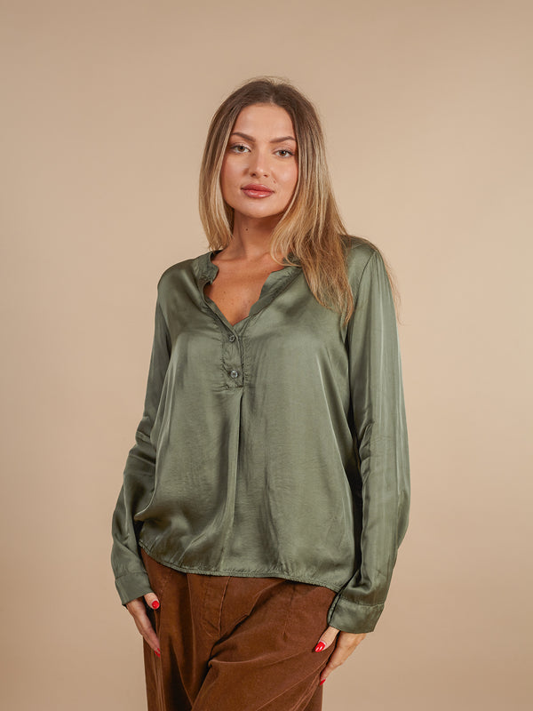 Maglia viscosa con bottoni Nicoletta-maglia-Bijondo-Verde-S-Bijondo