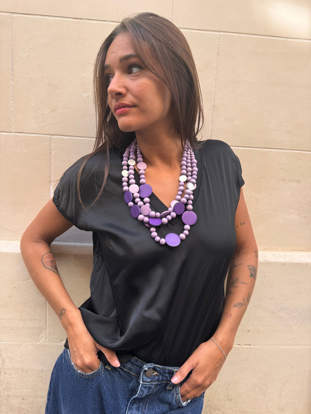 Maglietta viscosa raso Alice-maglia-Bijondo-Nero-S-Bijondo