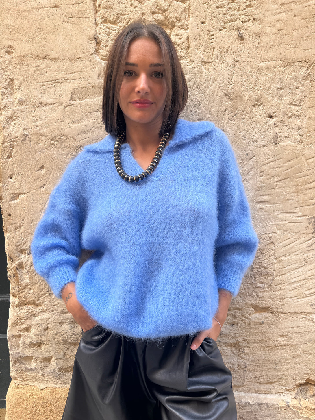 Maglione Kid Mohair con colletto Miley-Maglione-Bijondo-Bijondo