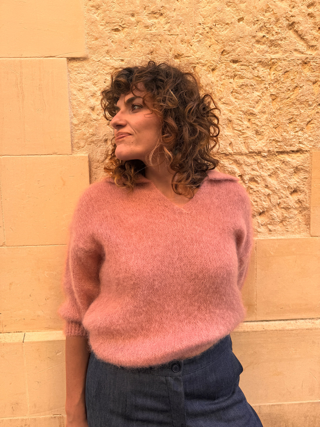 Maglione Kid Mohair con colletto Miley-Maglione-Bijondo-Bijondo