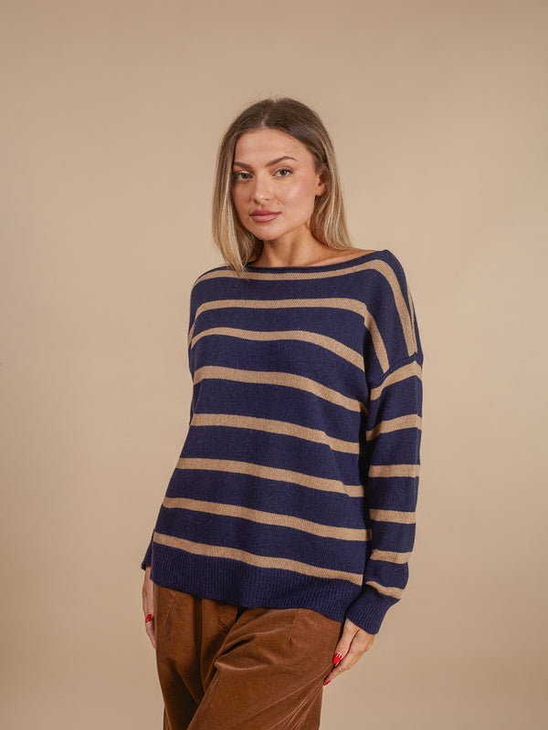 Maglione con lana e cashmere Astrid-cardigan-Bijondo-Blu-taglia unica-Bijondo