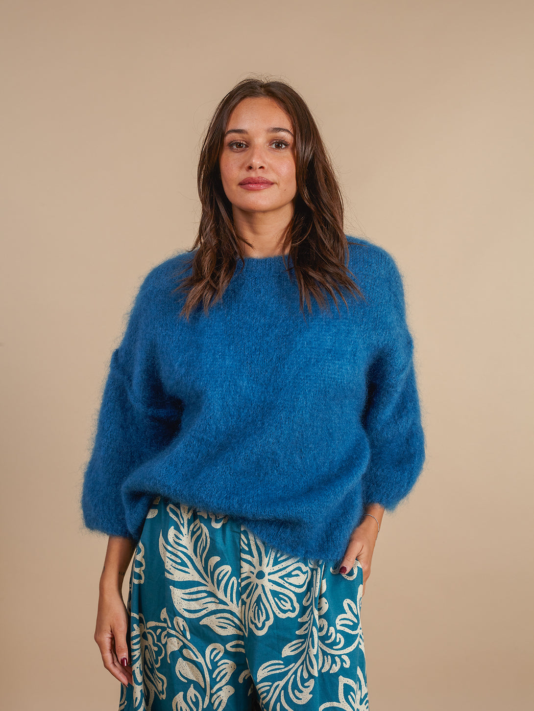 Maglione kid mohair Azzurra-Maglione-Bijondo-Bijondo