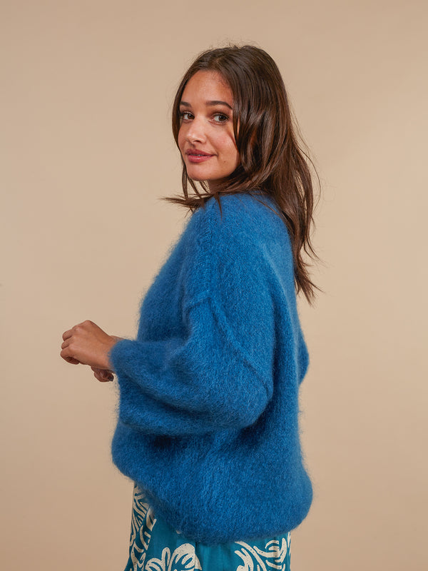 Maglione kid mohair Azzurra-Maglione-Bijondo-Blu-taglia unica-Bijondo