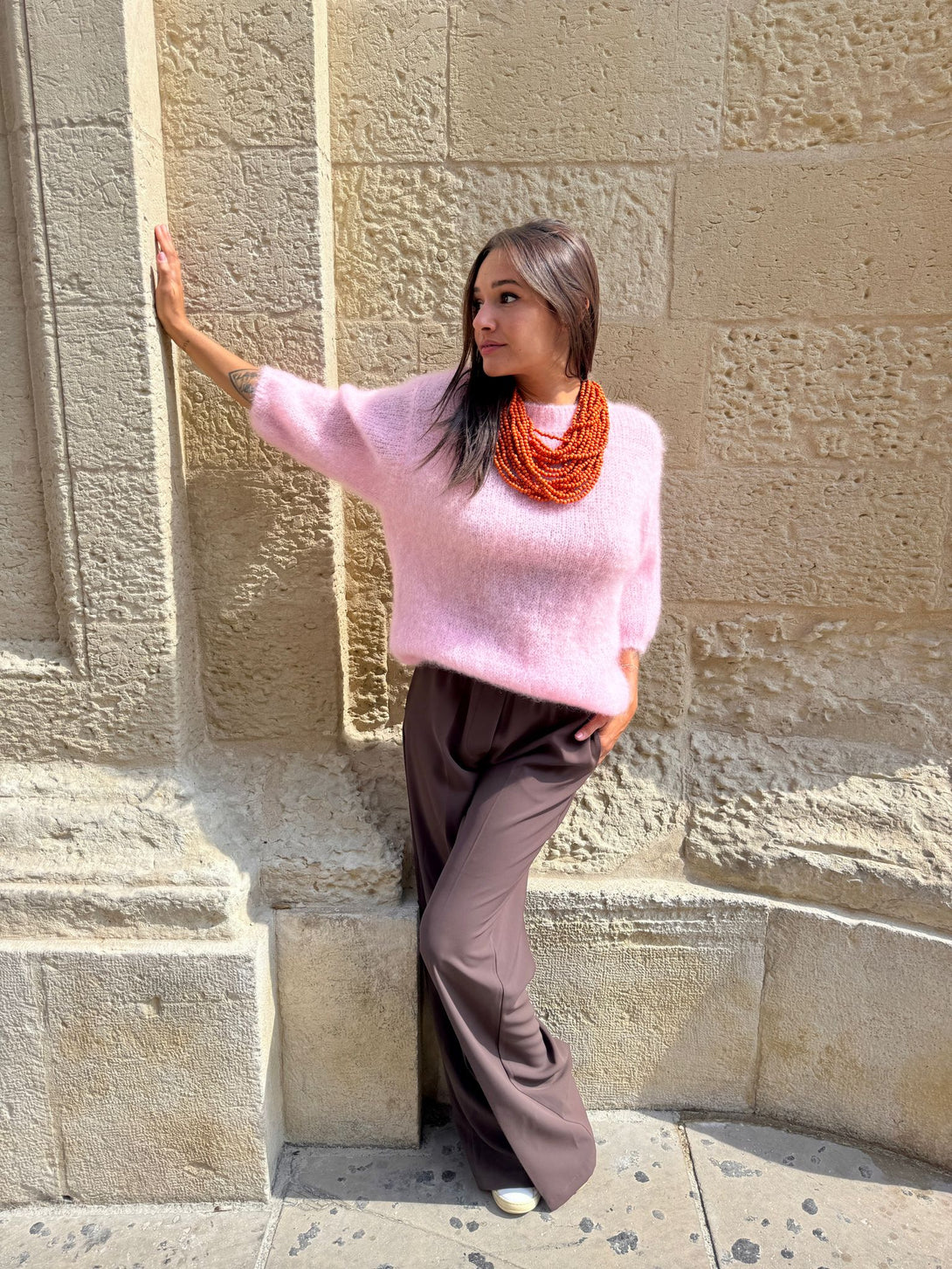 Maglione kid mohair manica a tre quarti Lucy-Maglione-Bijondo-Bijondo