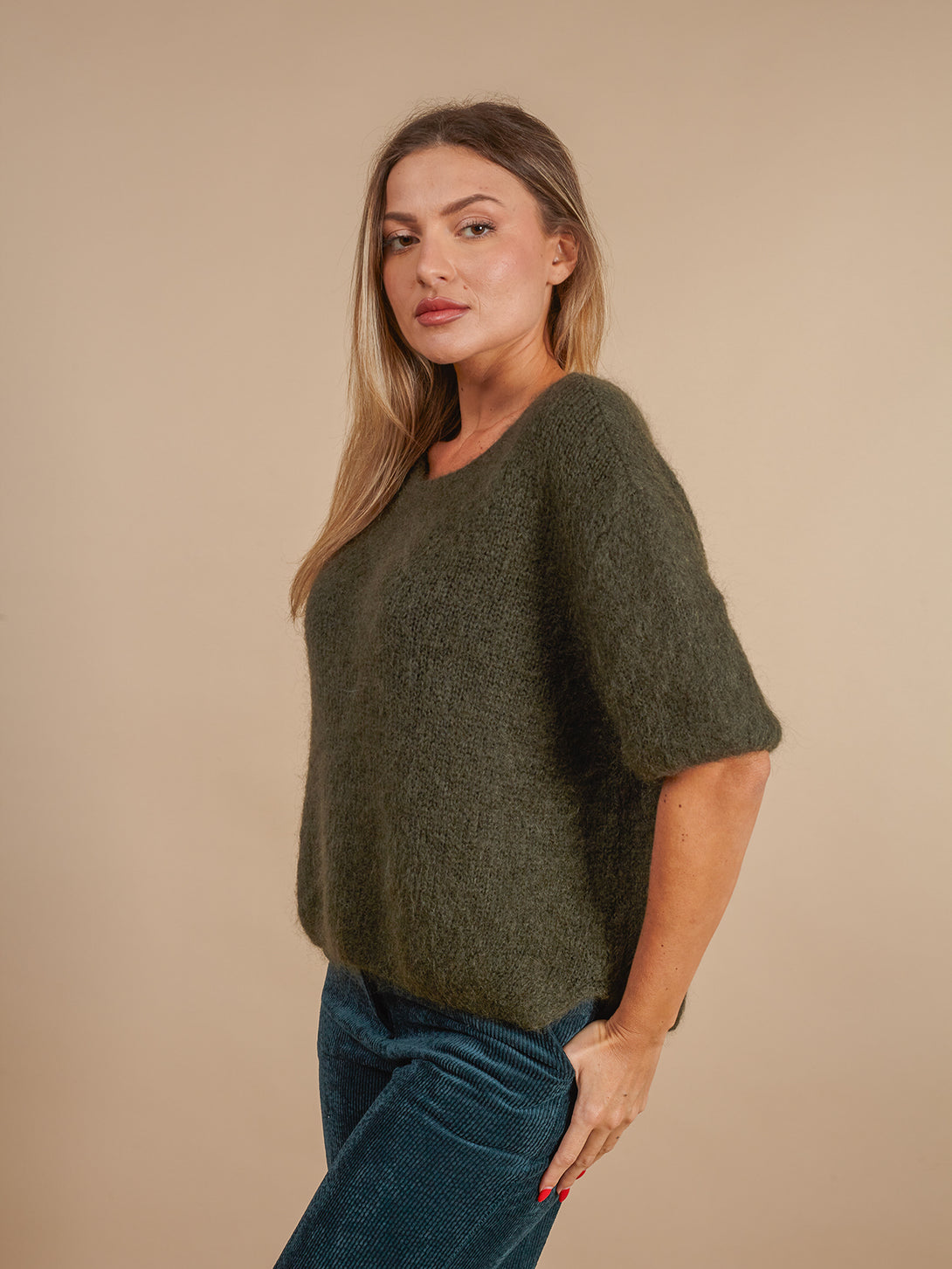 Maglione mezza manica con mohair e lana Brigitta-Maglione-Bijondo-Bijondo