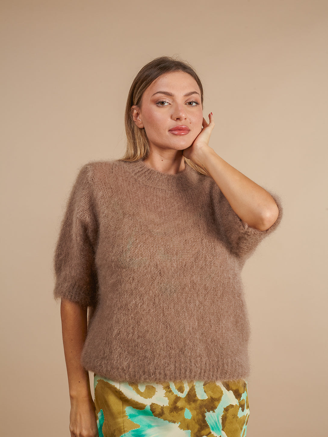 Maglione mezza manica kid mohair Lorna-Maglione-Bijondo-Bijondo