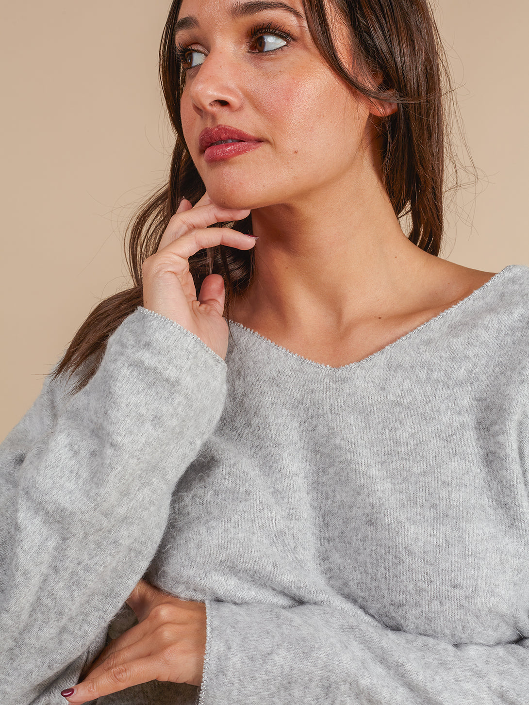 Maglione super soffice con Angora Allegra-Maglione-Bijondo-Grigio-taglia unica-Bijondo