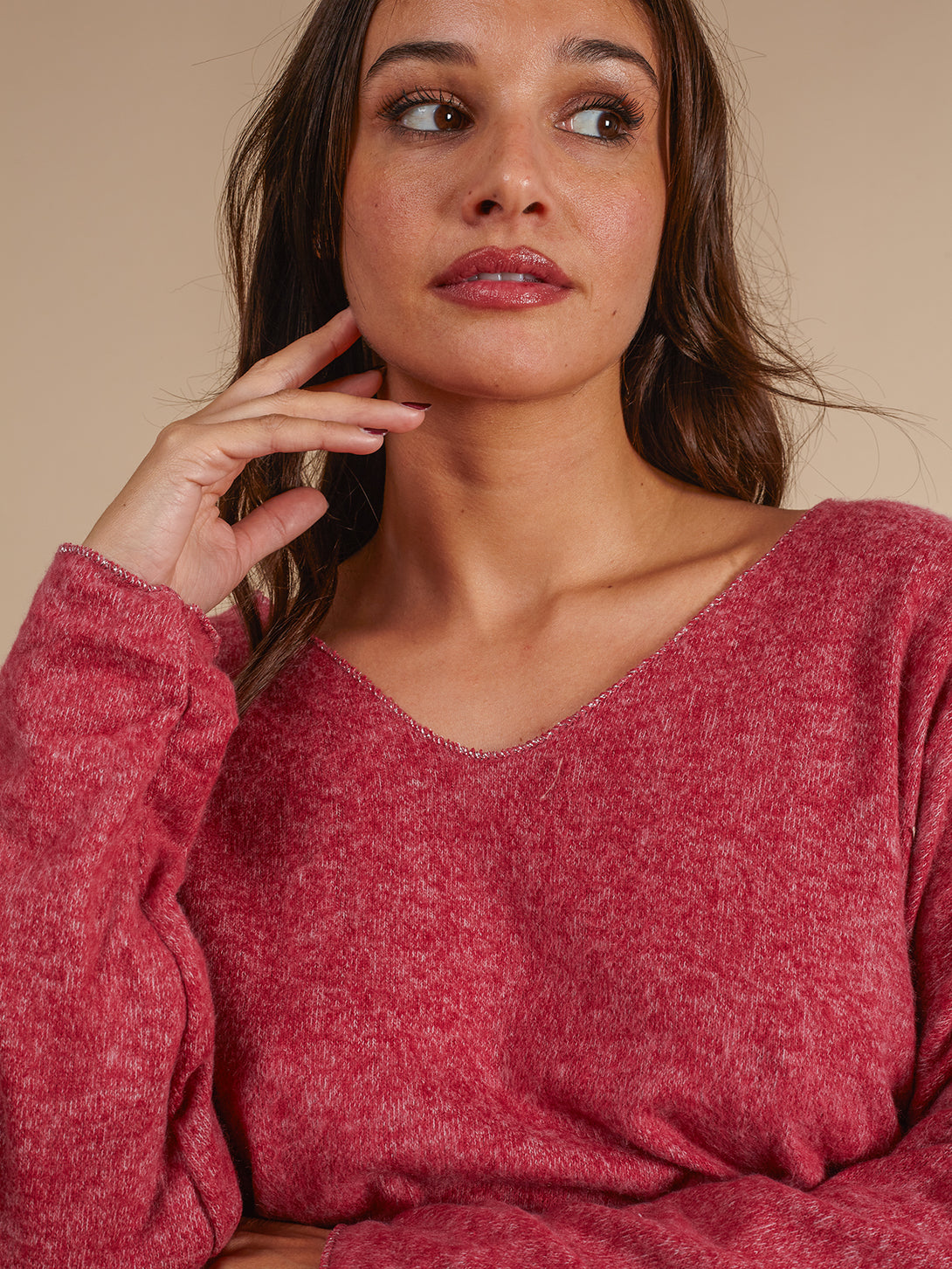 Maglione super soffice con Angora Allegra-Maglione-Bijondo-Rosso-taglia unica-Bijondo