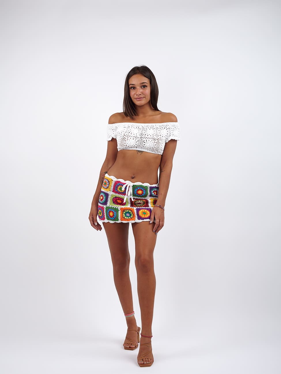 Minigonna Crochet Cora - bianco - Bijondo