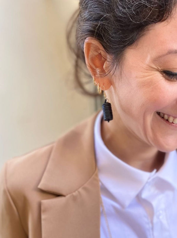 Orecchini Alaska legno-fucsia-Bijondo