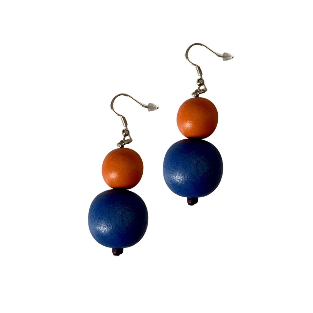 Orecchini Albania legno - arancione - Bijondo