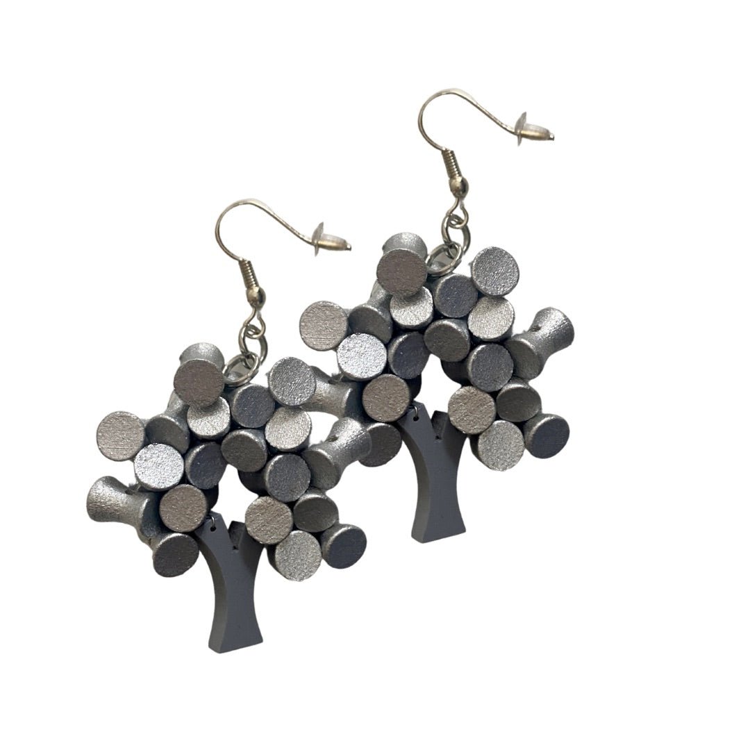 Orecchini Alberello Metallic - argento - Bijondo