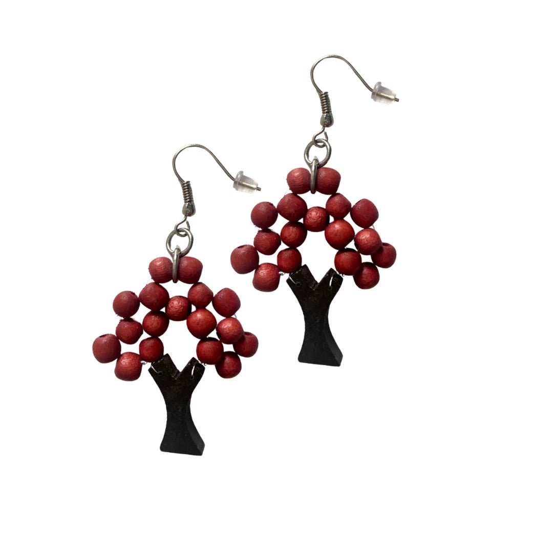 Orecchini Albero legno - verde chiaro - Bijondo