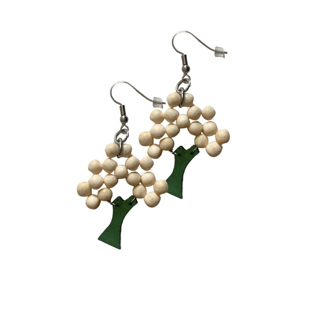 Orecchini Albero legno - verde chiaro - Bijondo