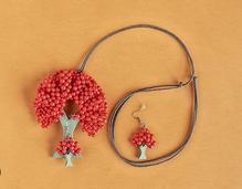 Orecchini Albero legno - salvia - Bijondo