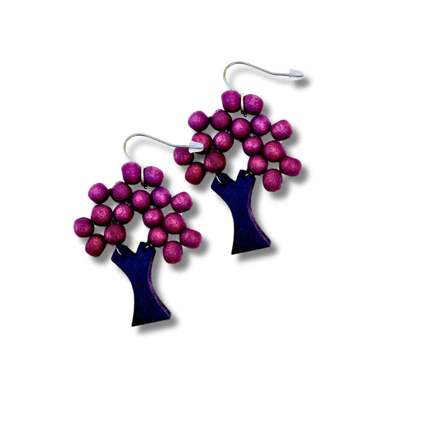 Orecchini Albero legno-orecchini-Bijondo-viola-Bijondo