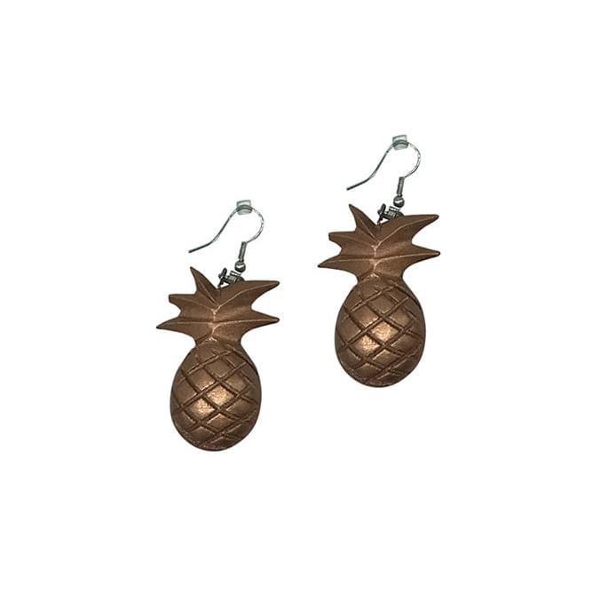 Orecchini Ananas Metallic - bronzo - Bijondo