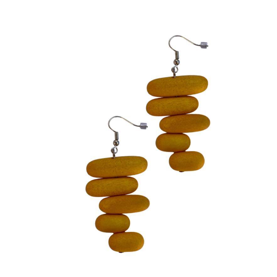 Orecchini Bahamas legno - blu polvere - Bijondo