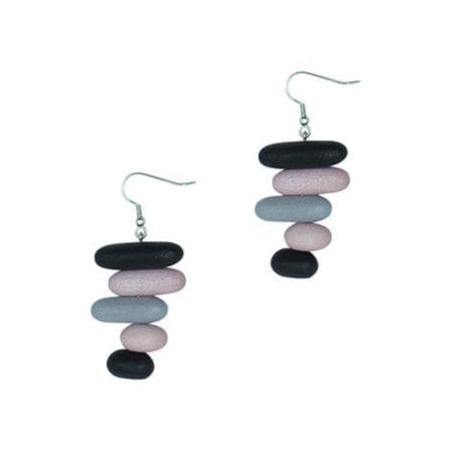 Orecchini Bahamas legno - blu polvere - Bijondo