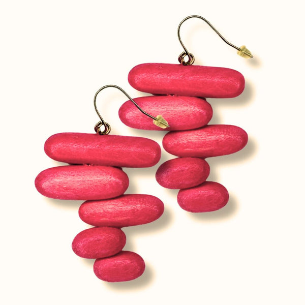 Orecchini Bahamas legno-orecchini-EW-fucsia-Bijondo