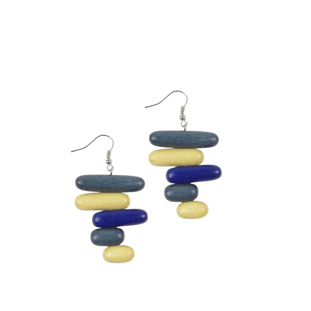 Orecchini Bahamas legno - giallo - Bijondo