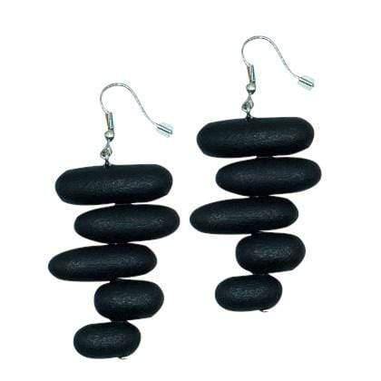 Orecchini Bahamas legno - nero - Bijondo