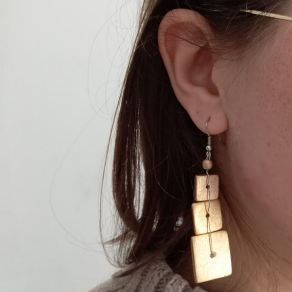 Orecchini Bora Bora Big Metallic-oro-Bijondo